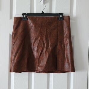 House Of Harlow 1960 Faux Snake Mini Skirt